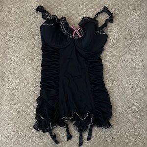 Victoria’s Secret Sexy Little Things One piece corset w/ garter belt straps